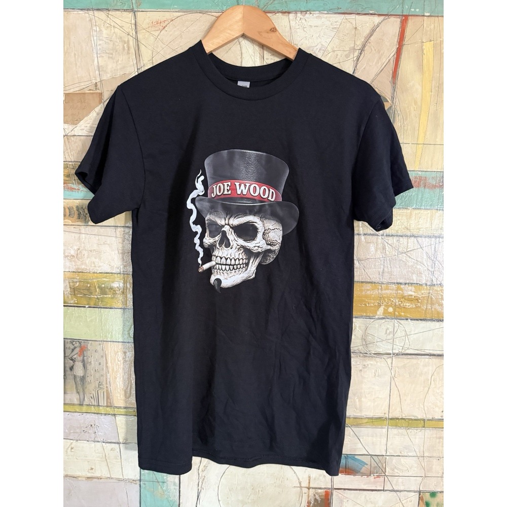 Joe Wood (TSOL) Black T Shirt SKULL TOP HAT XL